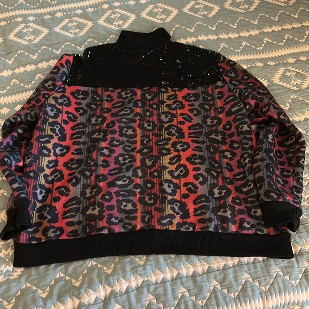 Crazy Train Cheetah And Sequin Pullover - image 4